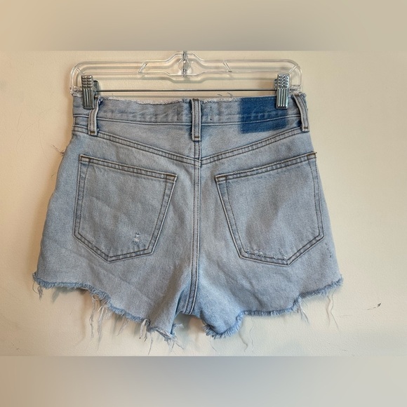 Abercrombie Fitch Annie High Rise Jean Shorts Size 25/0 Distressed Cutoff Raw - Picture 4 of 4